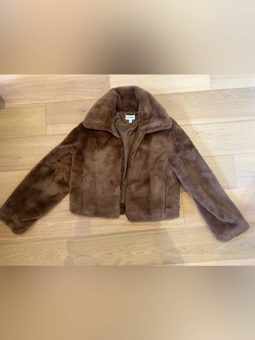 Steve Madden Chestnut Brown Faux Fur Jacket